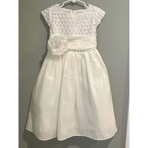 White Dress Sweet Kids USA Flower Girl Party Special Occasion Sz 4‎